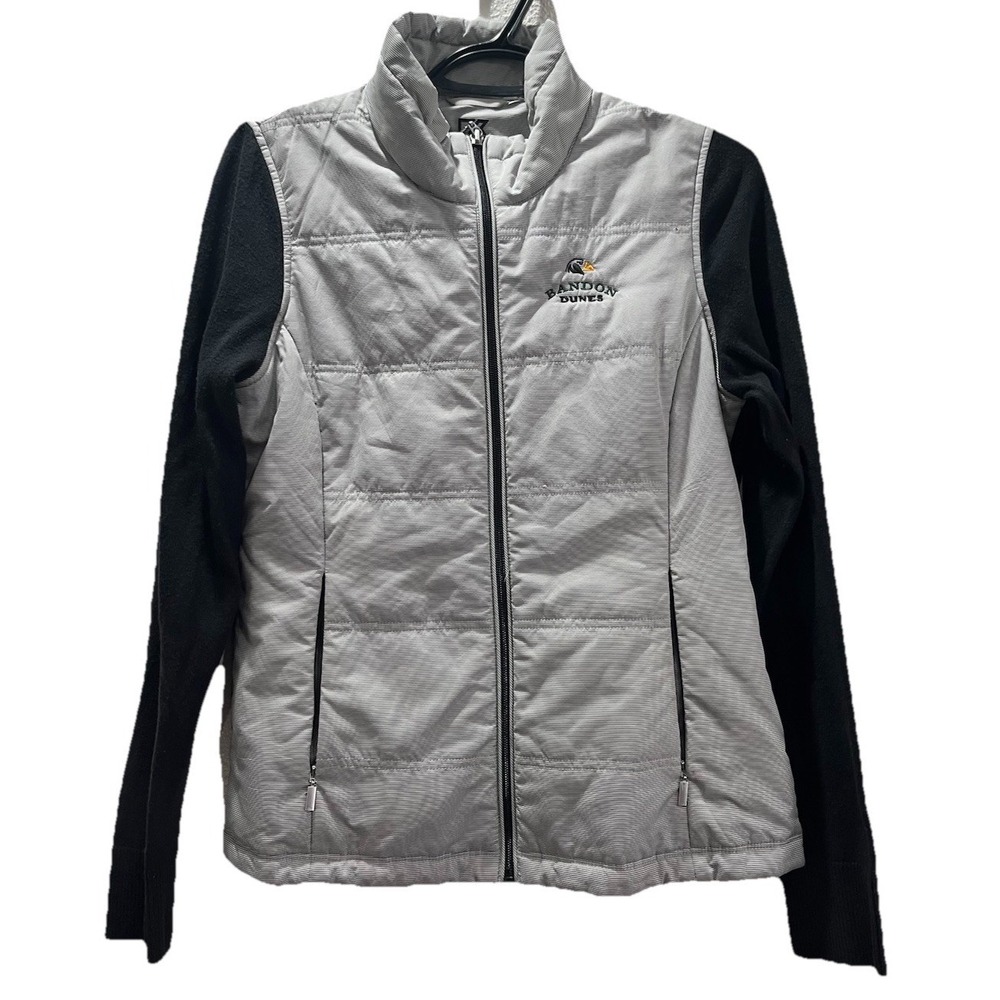 Cutter & Buck Jacket Mens Small Gray Bandon Dunes Golf Hamilton Thermal Hybric